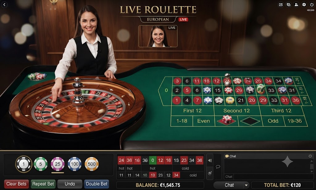 Live roulette with real dealer at Acesuper