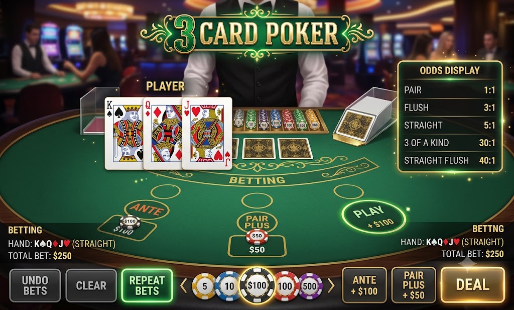 Three Card Poker at Acesuper